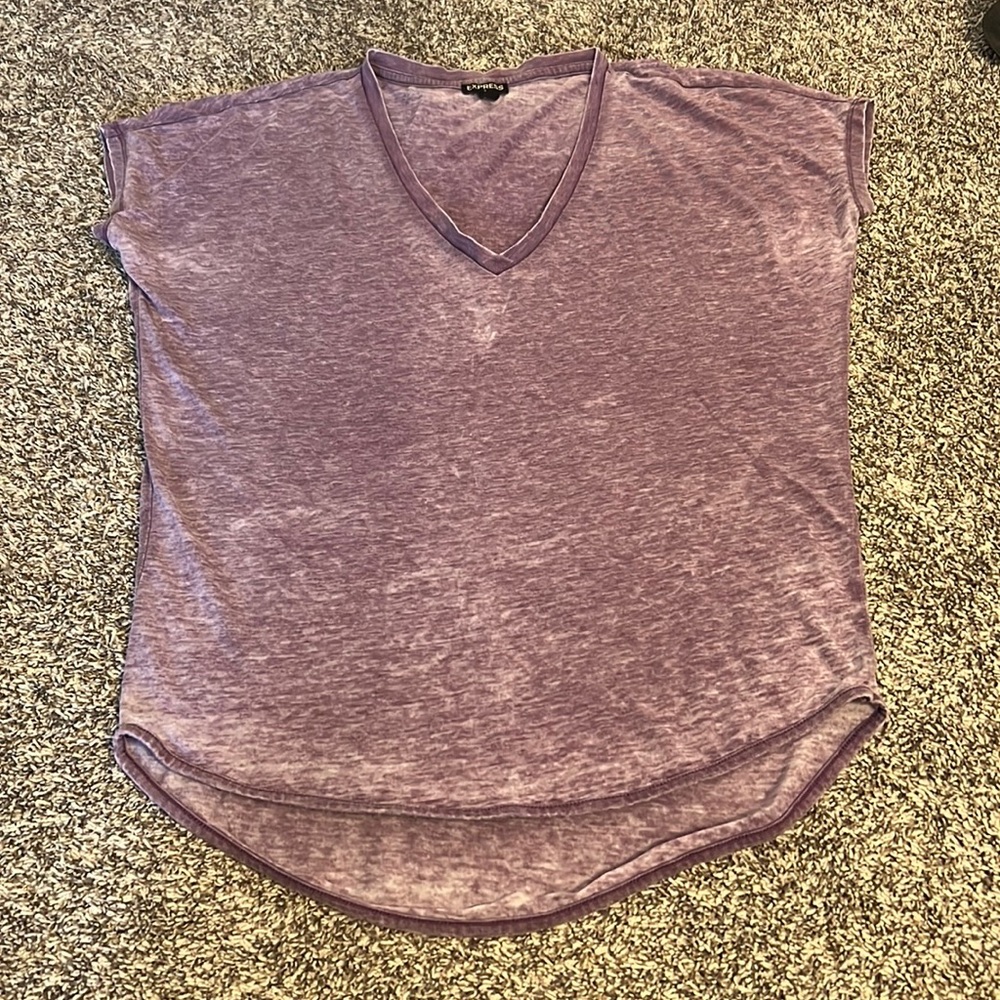 Express oversized distressed tee